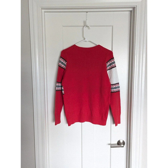 Tommy Hilfiger big flag fair isle holiday sweater M - Picture 2 of 5